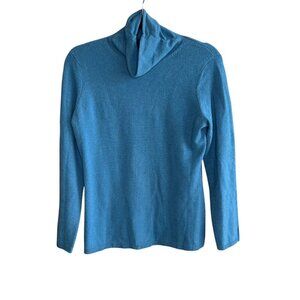 McDuff Essentials Blue 100% Cashmere Turtleneck Sweater Size Medium